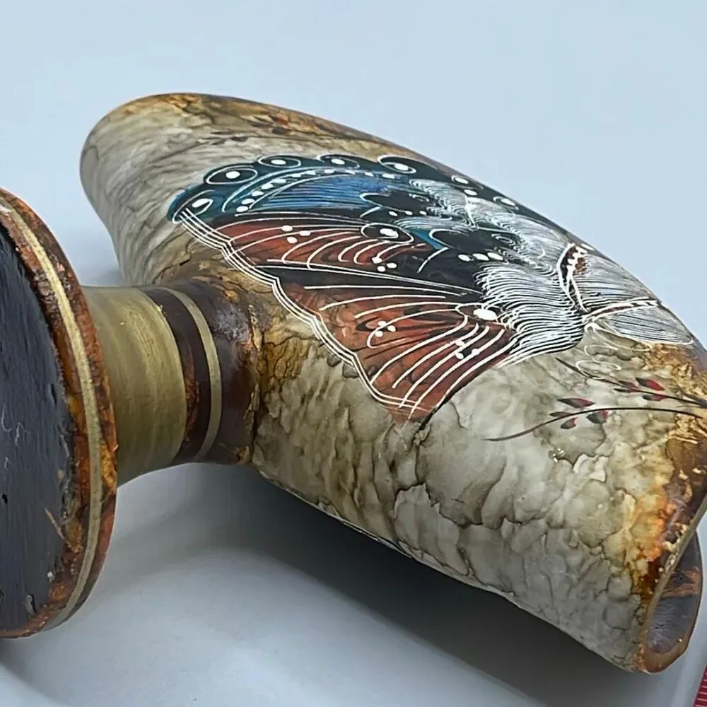 Vintage Handmade Greek ceramic napkin holder.